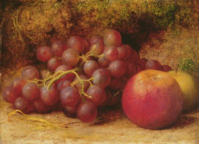 Stilleven met Appels en Druiven, ca. 1860 door William J. Webbe or Webb